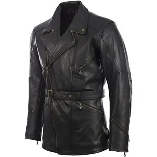 Mens Leather Motorbike Jacket
