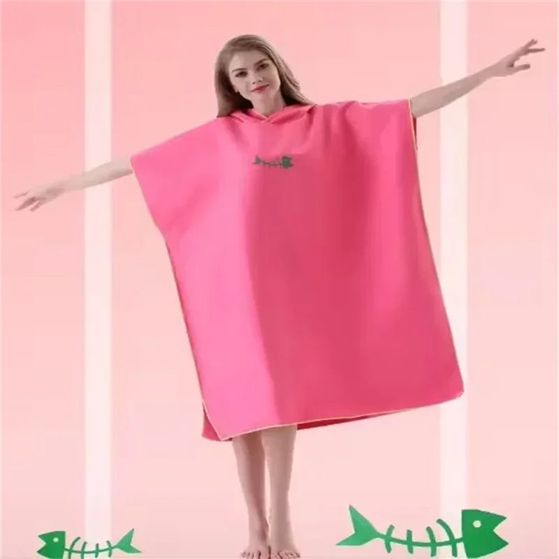 NNEOBA Quick-Drying Hooded Bathrobe for Swimming & Fitness