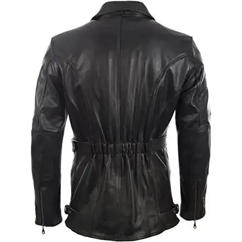 Mens Leather Motorbike Jacket-2