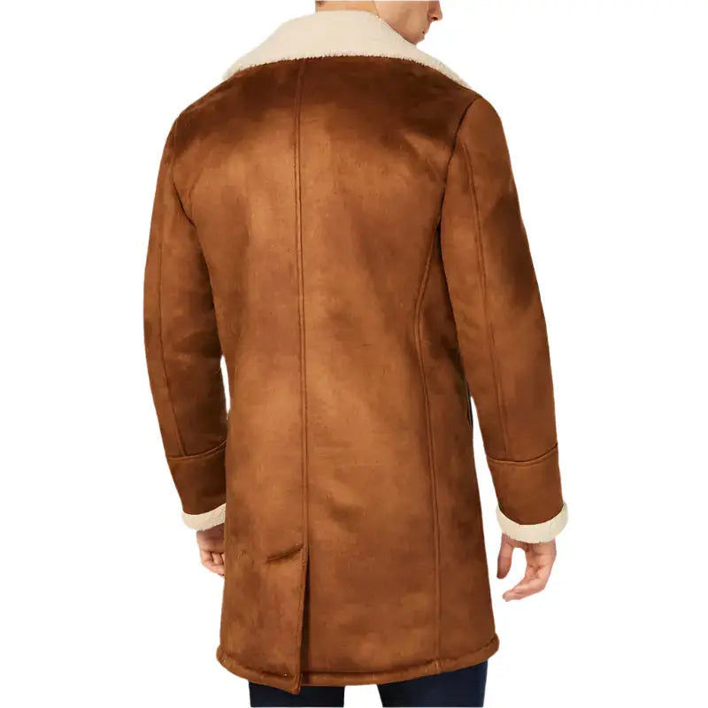 Mens Faux Shearling Overcoat