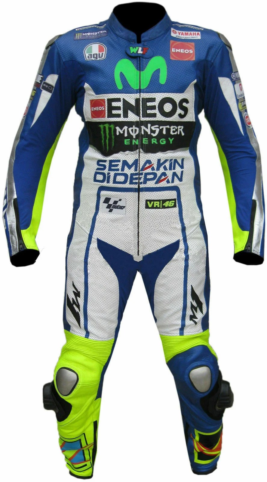 YAMAHA MENOS MONSTER MOTORCYCLE LEATHER RACING SUIT - XXXXL